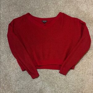 Wild Fable Red Cropped Sweater